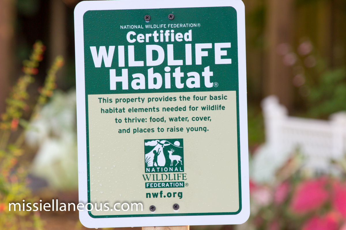 National Wildlife Federation Certified Wildlife Habitat